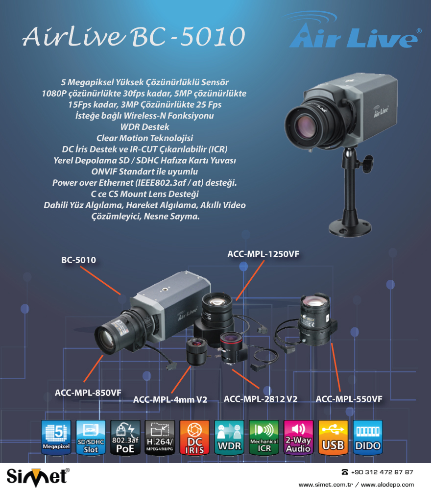 AirLive BC-5010-2812VF 5.0 Megapixel