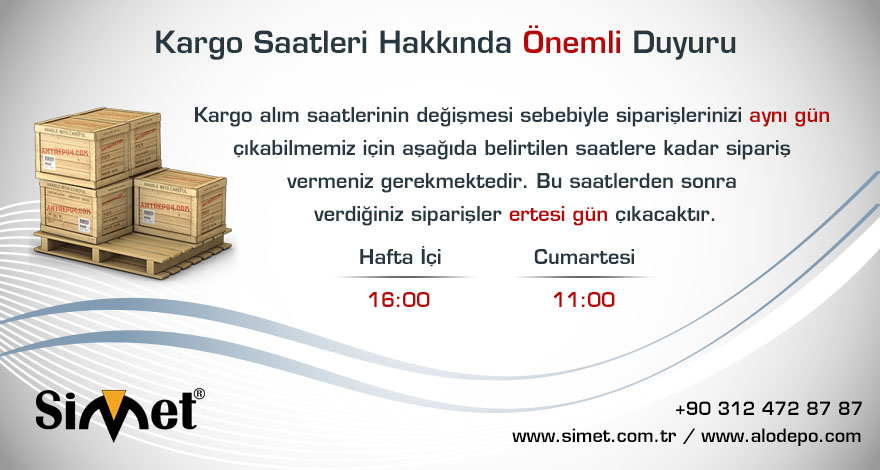 Duyuru Kargo Saatleri