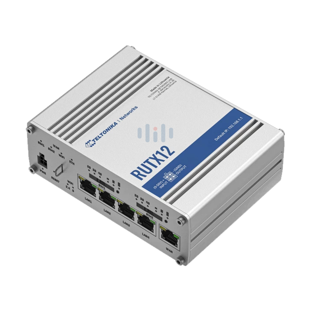 Teltonika RUTX12 LTE/4G WLAN Industrial Load Balance Router (Cat6)