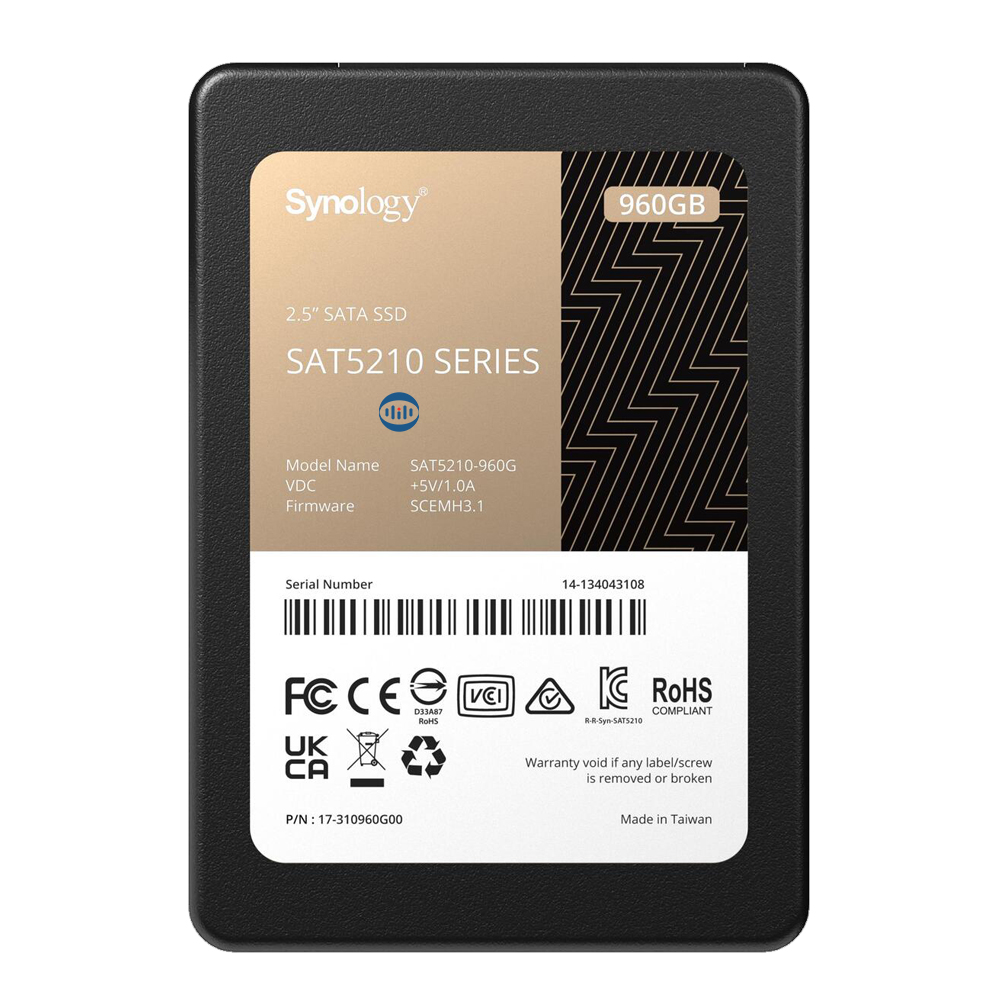Synology SAT5210-960G 2.5” 960GB SATA SSD