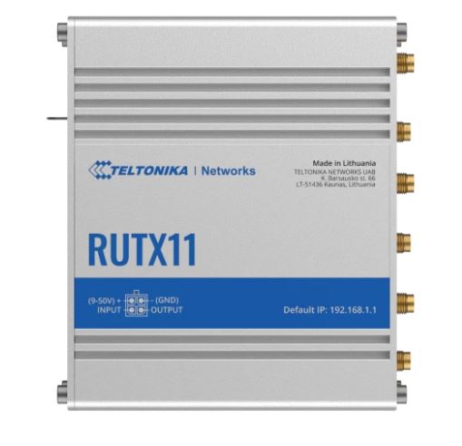 Teltonika RUTX11 LTE/4G WLAN Industrial Router (Cat6)