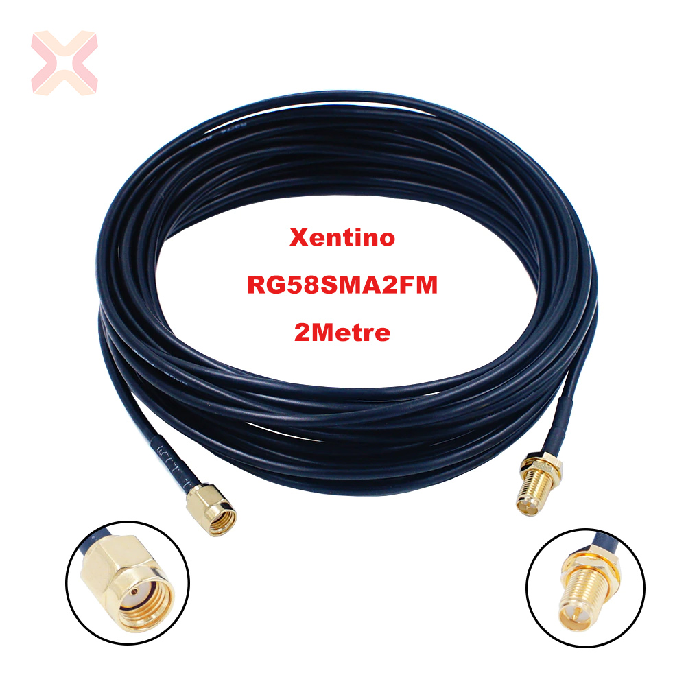 Xentino RG58SMA2FM RP-SMA-Female RP-SMA-Male 2m Antenna Cable (RG58)