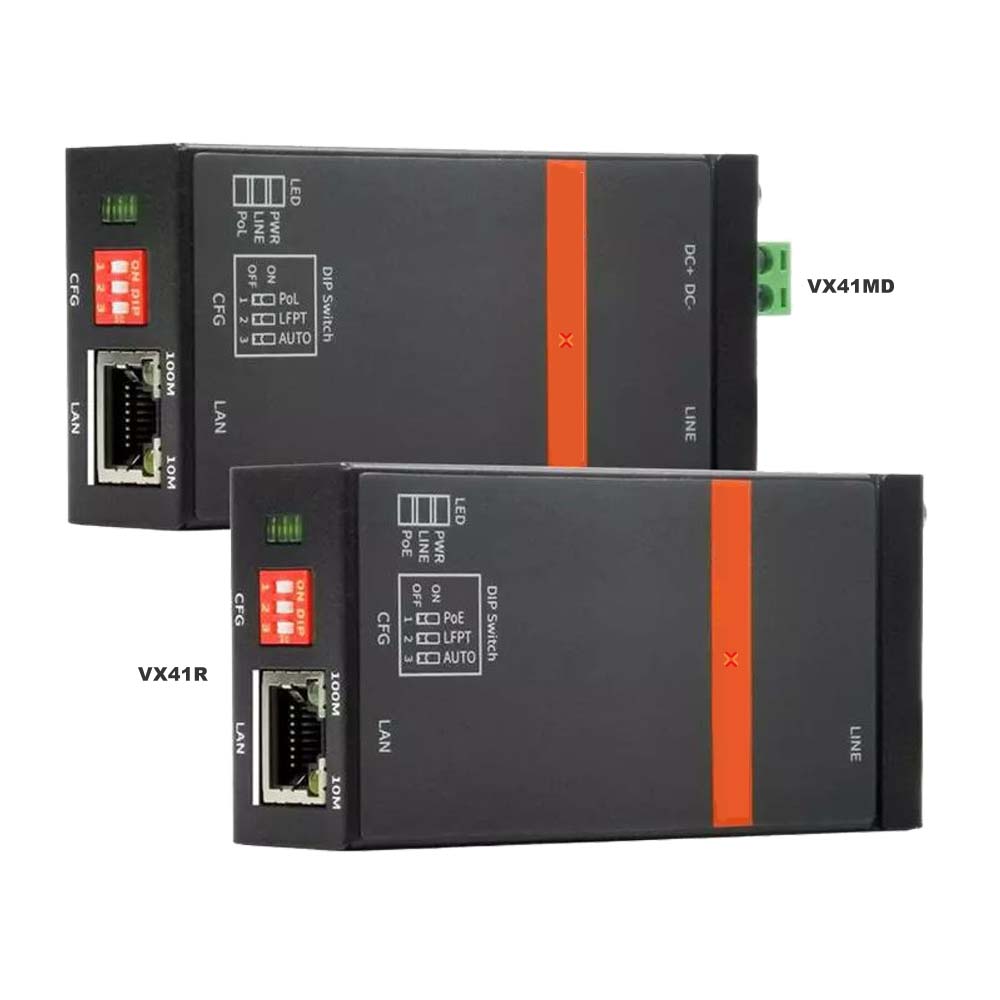 Xentino VX41MD Industrial Long Reach PoE Ethernet Extender (Master)
