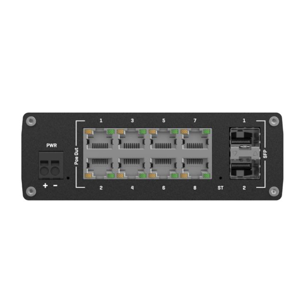 Teltonika TSW202 10Port (8GE PoE+2SFP) Managed L2 Industrial PoE Switch