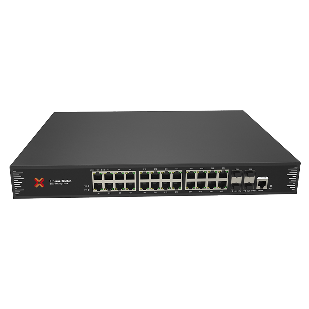 Xentino S2404GP 28Port (24GEPoE/4SFP) Gigabit POE 4Port SFP L2+ Managed Switch (400W)