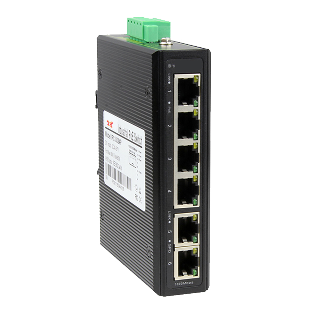 Xentino SI420P 6Port (4GEPoE+/2GE) Gigabit POE 2Port Gigabit (RJ45) UM Industrial Switch