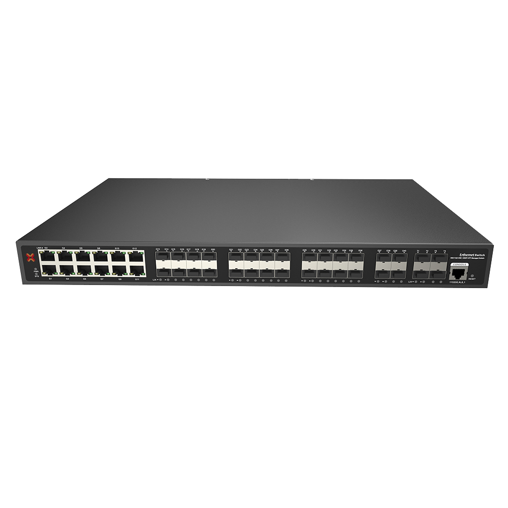 Xentino S12284TG 44Port (12GE/28SFP/4SFP+) L2+ 10GUplink Managed Fiber Switch