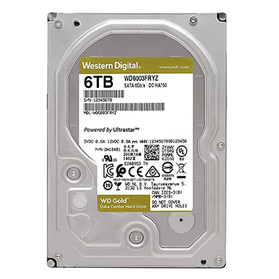 Western Digital 6TB Gold WD6003FRYZ Enterprise Sata 6Gbs 256MB Cache HDD