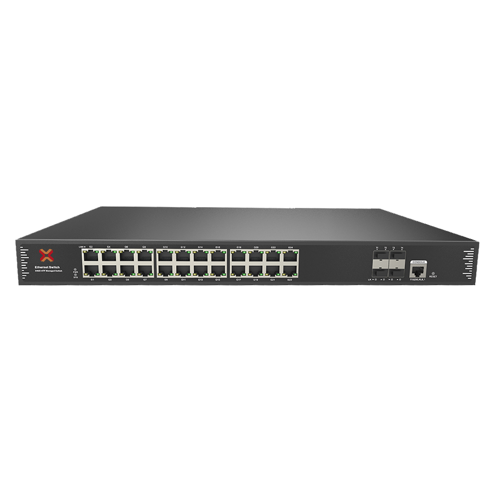 Xentino S2404TG 28Port (24GE/4SFP+) Gigabit 4port 10G Uplink L2+ Managed Fiber Switch