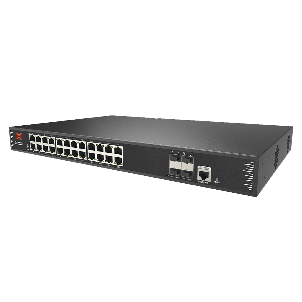 Xentino S2404TGL3 28Port (24GE/4SFP+) Gigabit 4port 10G Uplink L3 Managed Fiber Switch