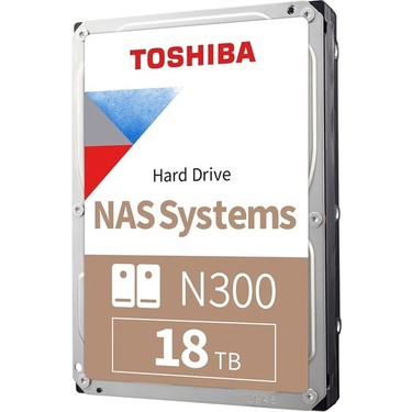 Toshiba 18TB HDWG51JUZSVA 7200 SATA3 512MB N300 3.5” NAS HDD