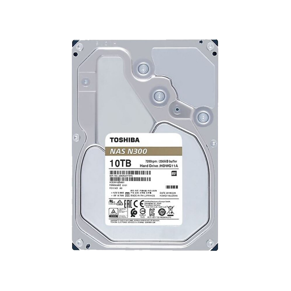 Toshiba 10TB HDWG11AUZSVA 7200 SATA3 256MB N300 NAS HDD