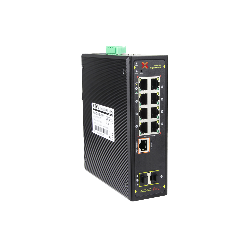 Xentino SI0802GP 10Port L2+ Managed Industrial PoE Fiber Switch