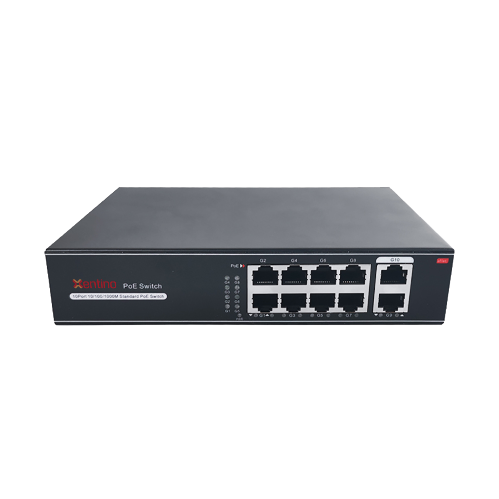 Xentino S0802GPU 10Port (8GEPoE/2GE) Gigabit POE Unmanaged Switch (120W)